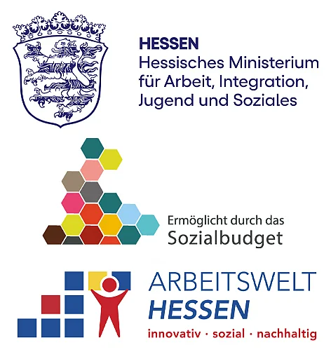 Logos HMSI & Arbeitswelt Hessen & Sozialbudget