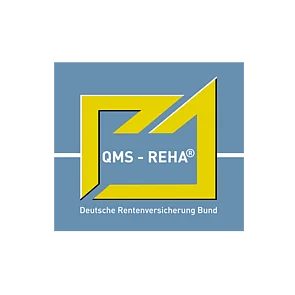Logo des Qualitäts­management­systems der Deutschen Rentenversicherung Bund für Reha-Kliniken